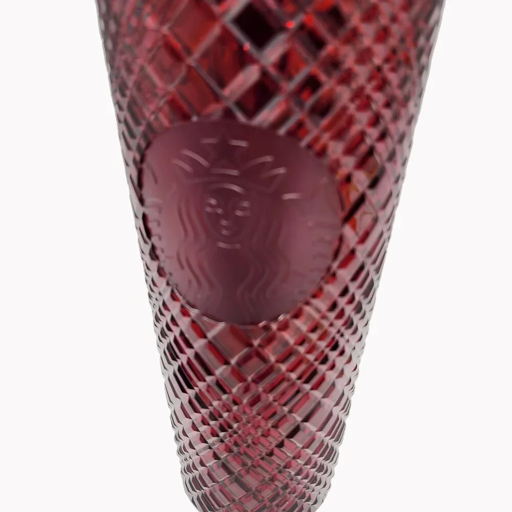 Starbucks Holiday 2022 Christmas Merlot Jewel Studded Tumbler Venti No Straw